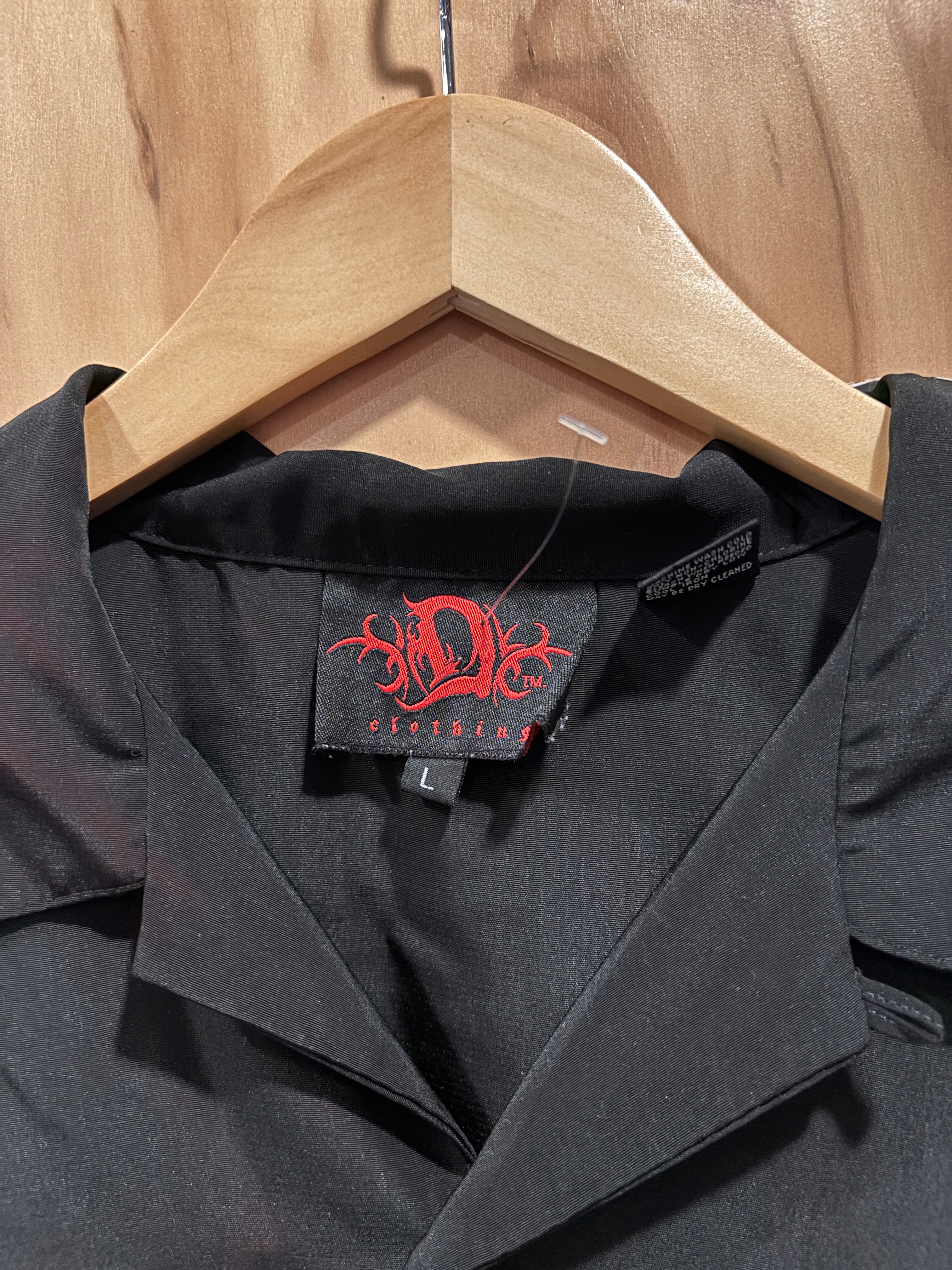 Y2K Dragon Clothing Tribal Flame Button Up