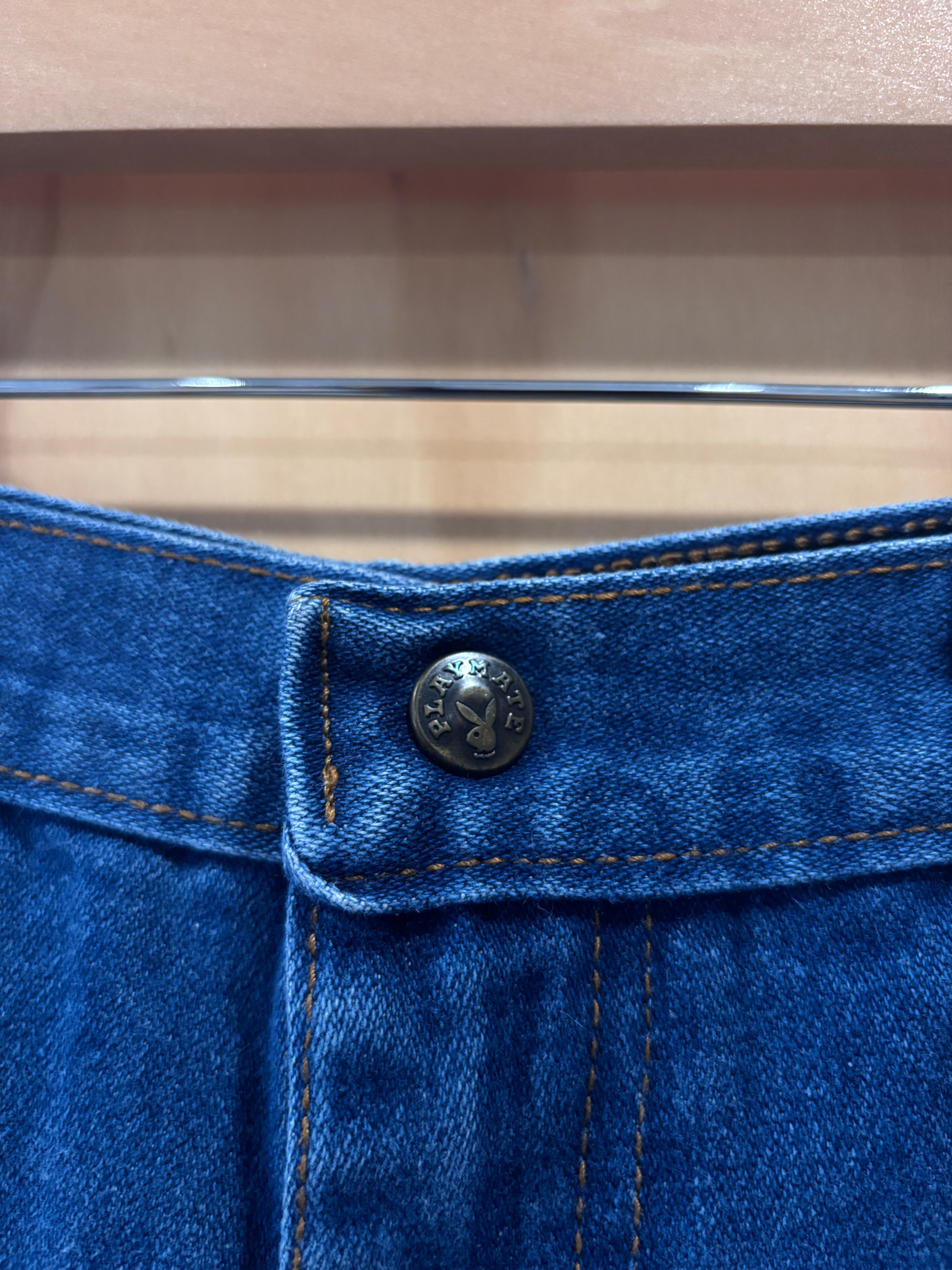 Vintage Playboy Playmate
High Waisted Pleated Denim
Shorts