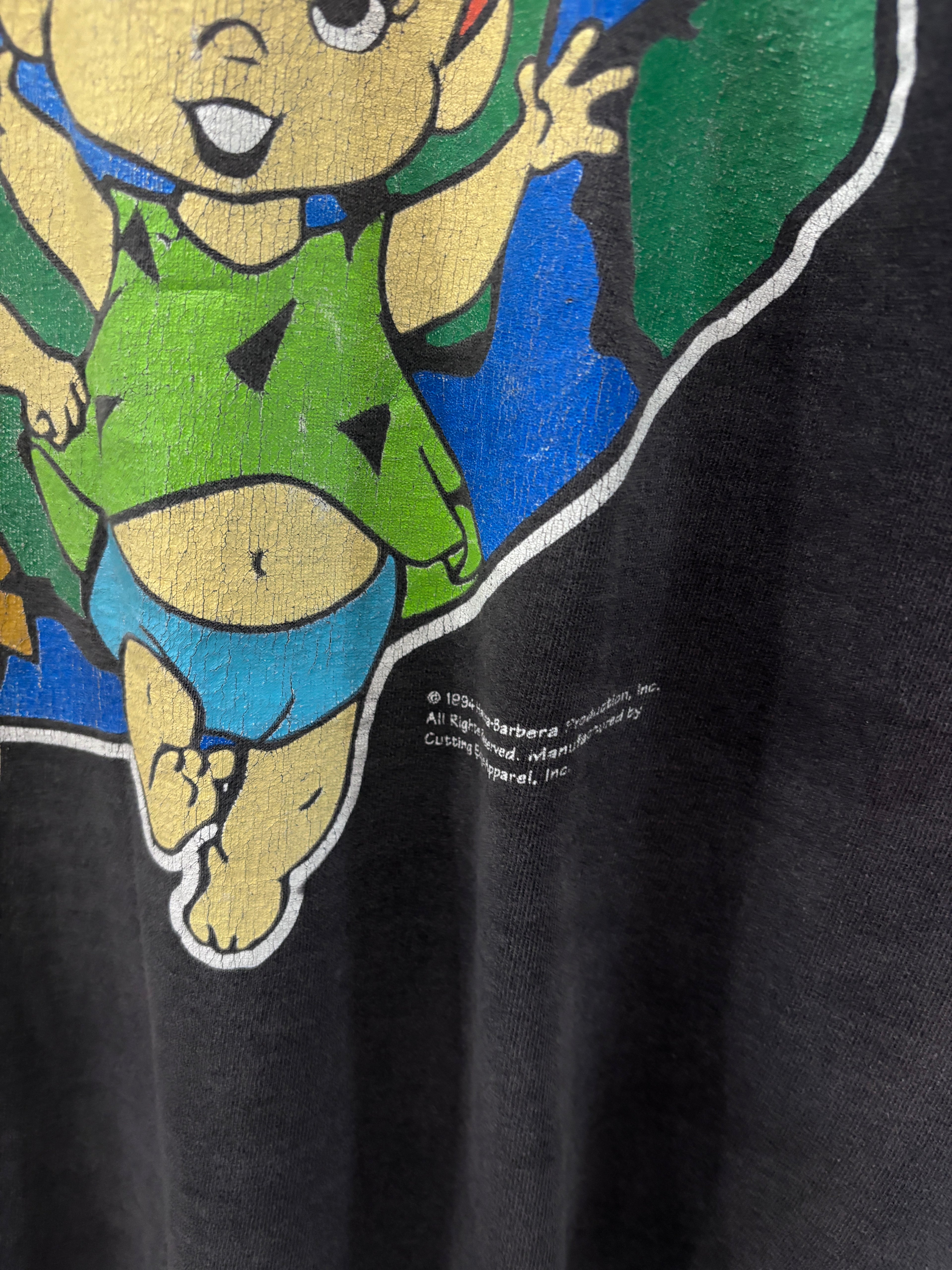 Vintage 1994 Flintstones Bam Bam Pebbles Earth T-Shirt
