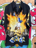 Vintage 90s Up Roc Breakdance Graffiti Button Up
