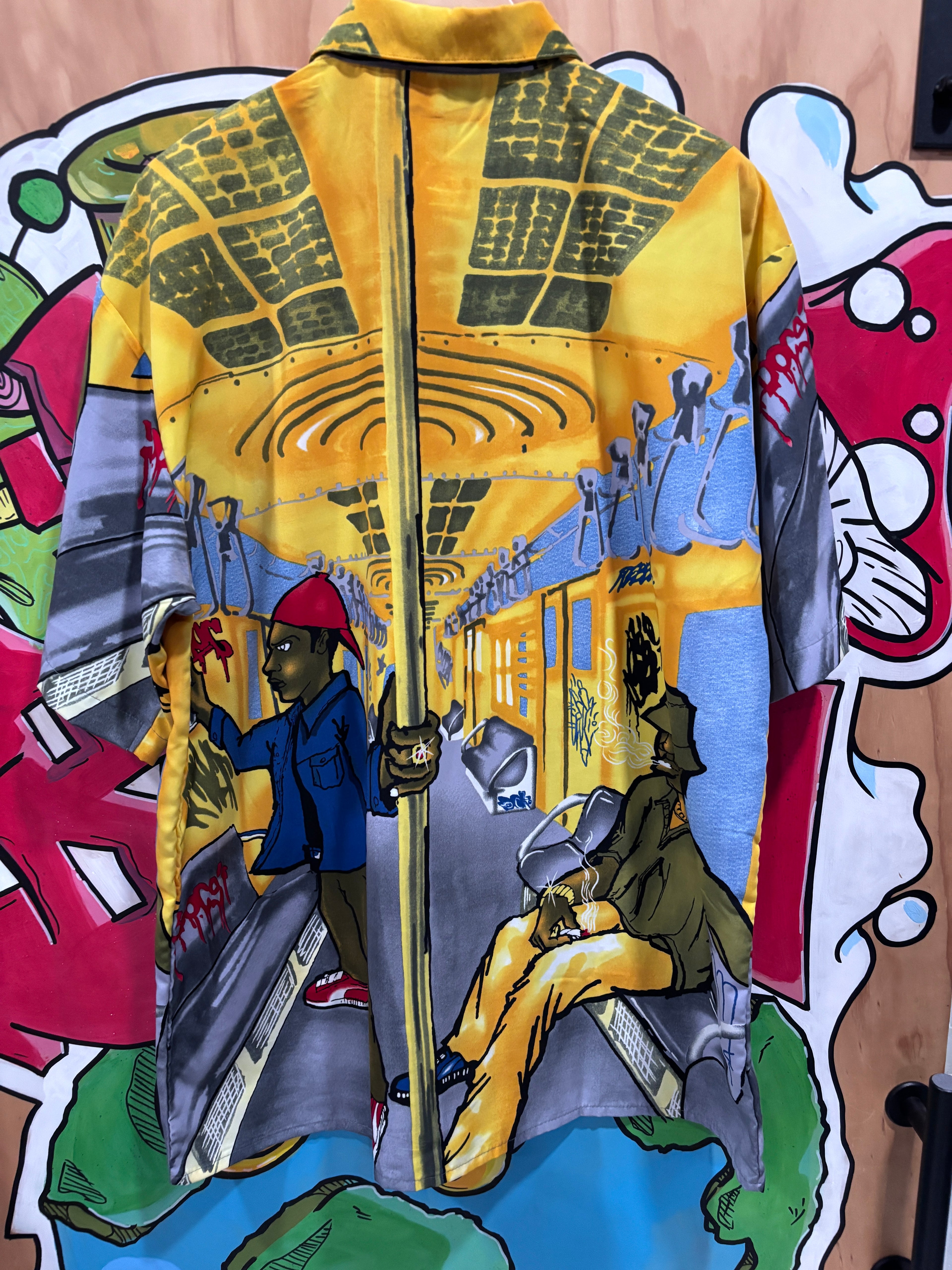 90s Up Roc Subway Graphitti Subway Button Up