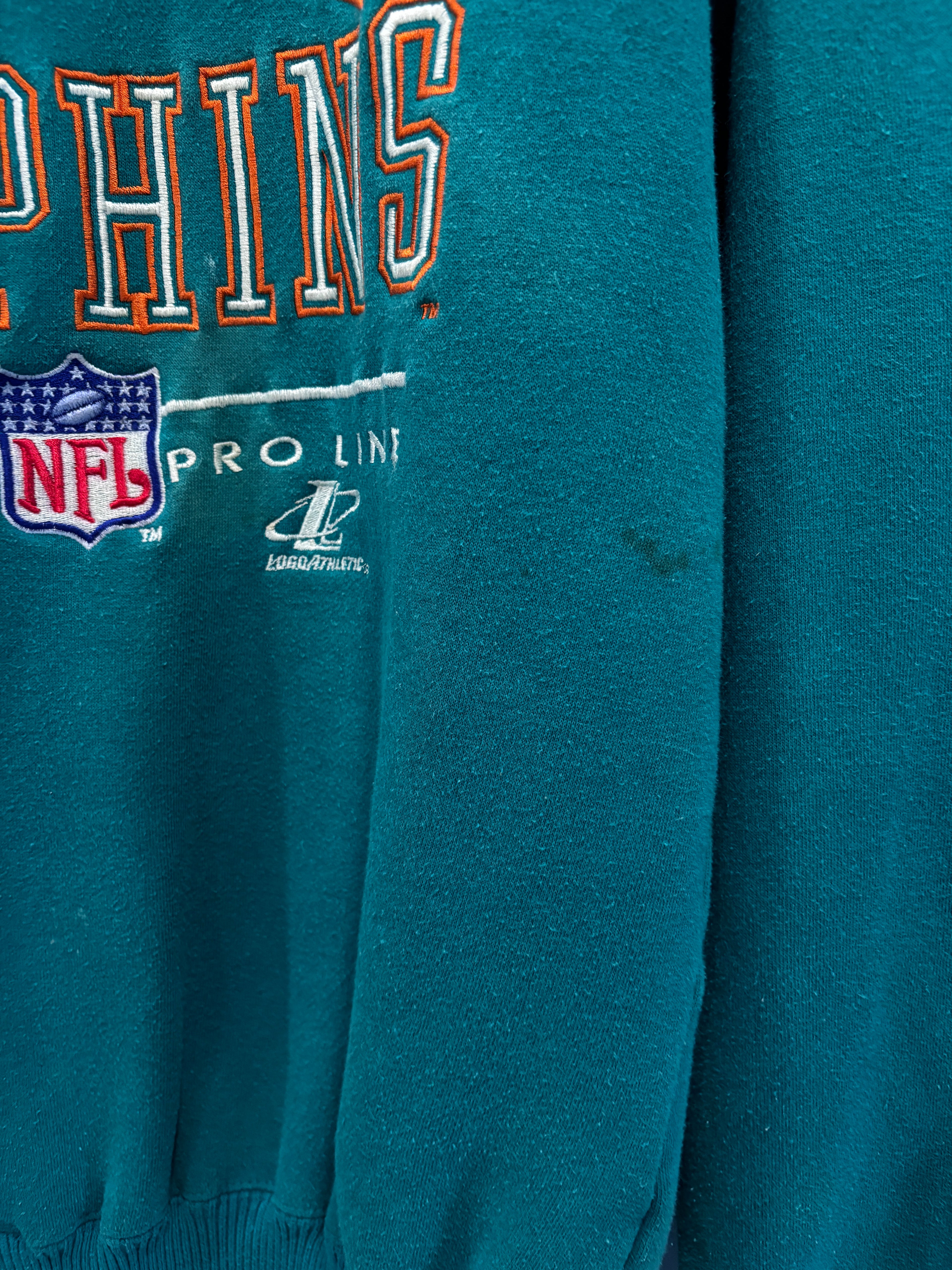 90s Logo Athletic Miami
Dolphins Embroidered
Crewneck